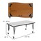 Flash Furniture Oval 47.5 W, 76 L, 25 H, Chrome, Laminate, Particleboard, Plastic, Steel, Grey XU-GRP-12CH-A3048CON-48-GY-T-P-CAS-GG - alternate 10